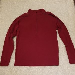 tasc Performance 1/4 Zip Pullover Sweatshirt Red Size M